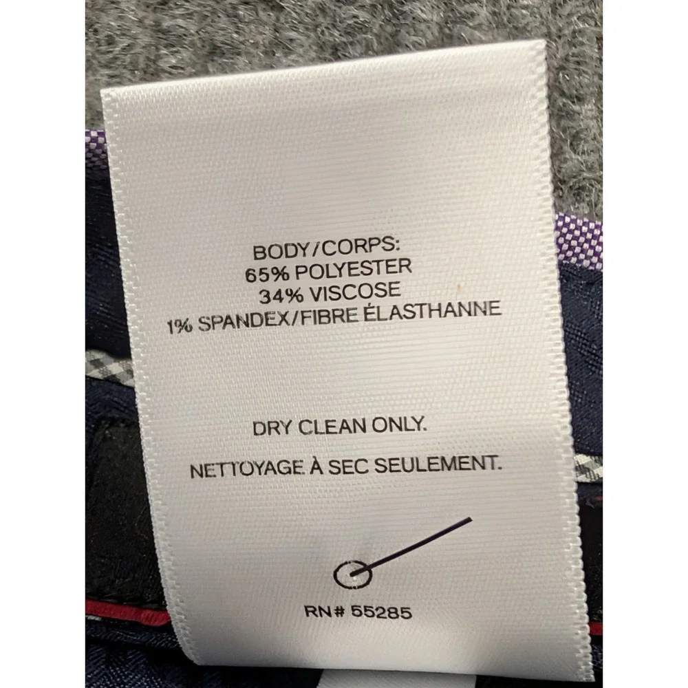 Express Performance Dress Pants Mens 33x30 Purple Extra Stretch Slim Flat Front